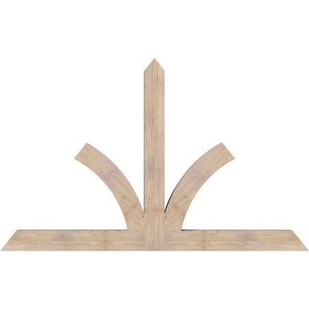Ekena Millwork Richland Smooth Timber Gable Bracket, Douglas Fir, 84"W x 53"H x 5 1/2"D x 5 1/2"F, 15/12 Pitch GBW084X53X0606RIC00SDF